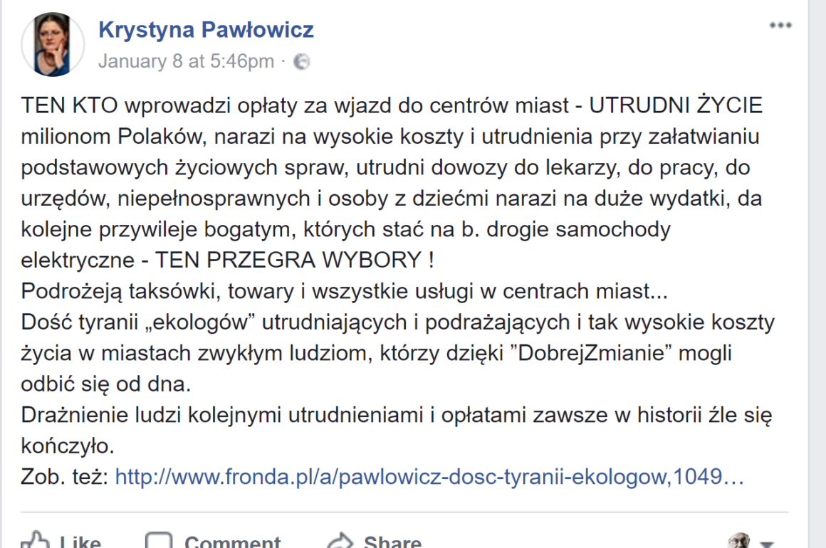 Pawłowicz wpis na Twitterze www.sztuka-riposty.pl